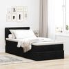 vidaXL Pouf Letto con Materasso Nero 100x200 cm in Tessuto