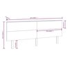 vidaXL Testiera per Letto 204x6x82,5cm Legno Massello di Pino