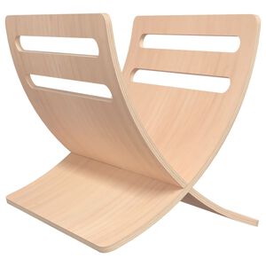 vidaXL Portariviste da Pavimento in Legno Colore Naturale