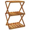 vidaXL Scaffale Pieghevole 3 Ripiani Marrone 70x31x63 Massello Acacia