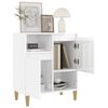 vidaXL Credenza Bianco Lucido 60x35x70 cm in Legno Multistrato
