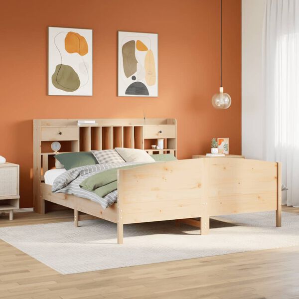 vidaXL Letto Libreria senza Materasso 180x200 cm in Legno di Pino