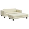 vidaXL Divano per Bambini con Poggiapiedi Crema 100x50x30cm Similpelle