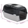 vidaXL Trasportino per Animali Domestici Grigio e Nero 61x40x38 cm PP
