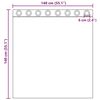 vidaXL Tende in Voile con Occhielli 2 pz Crema 140x140 cm