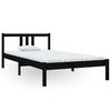 vidaXL Giroletto Nero in Legno Massello 100x200 cm