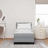 vidaXL Letto a molle con materasso Grigio chiaro 80 x 200 cm Tessuto