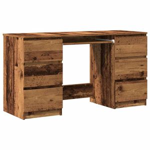 vidaXL Scrivania Legno Antico 140x50x77 cm in Legno Multistrato