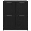 vidaXL Credenza Rovere Nero 60 x 30 x 70 cm Legno multistrato