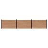vidaXL Pannello di Recinzione 3 pcs WPC e Alluminio Marrone