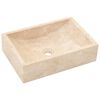 vidaXL Lavello 45x30x12 cm Marmo Lucido Crema