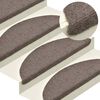vidaXL Tappetini per scale autoadesivi 20 pz 56x17x3 cm beige semicircolari