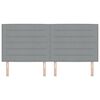 vidaXL Testiera LED con testiera Grigio chiaro 200 cm Poliestere