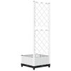 vidaXL Fioriera da Giardino con Graticcio Bianco 40x40x121,5 cm PP