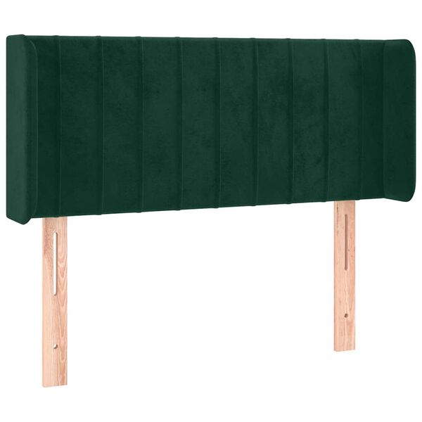 vidaXL Testiera ad Orecchio Verde Scuro 83x16x78/88 cm in Velluto