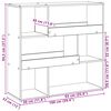 vidaXL Scaffale per Libri Rovere Nero 100 x 33 x 94,5 cm