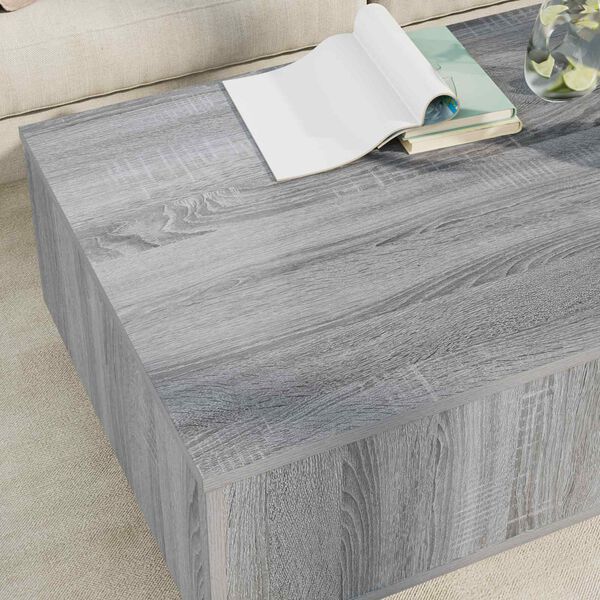 vidaXL Tavolino da salotto con cassetto Grigio Sonoma 95 x 55 x 31 cm
