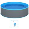 vidaXL Piscina Fuori Terra con Skimmer e Pompa Sospesi 350x90cm Grigia
