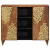 vidaXL Credenza Marrone 90 x 33 x 75 cm Legno di mango massello