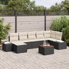 vidaXL Set Divano da Giardino 8 pcs Nero e bianco