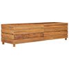 vidaXL Letto Rialzato 150x40x38 cm Legno di Teak di Recupero e Acciaio
