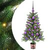 vidaXL Albero di Natale con 150 LED con supporto Verde 90 cm PE