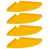 vidaXL Mensola sospesa 4 pcs Giallo senape 30 x 30 x 2 cm