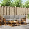 vidaXL Set di divani da esterno 5 pcs Grigio Naturale e Chiaro
