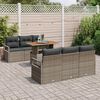 vidaXL Set Divano da Giardino con cuscino 7 pcs Grigio