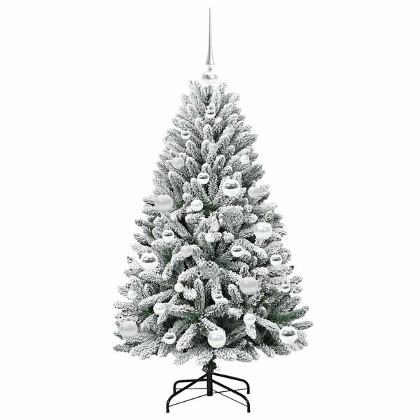 vidaXL Albero di Natale artificiale con 150 LED Verde e Bianco 120 cm