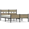 vidaXL Giroletto senza Materasso Rovere Sonoma 137x190cm in Truciolato