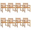 vidaXL Sedie da Giardino 8 pz 56x55,5x90 cm Legno Massello di Acacia