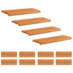 vidaXL Tappeti per scale 12 pz 80 x 30 x 2 cm Marrone Chiaro