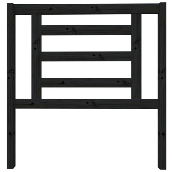 vidaXL Testiera per Letto Nera 96x4x100 cm in Legno Massello di Pino
