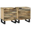 vidaXL Armadio da Notte 2 pcs Marrone 40 x 33 x 46 cm
