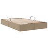vidaXL Letto con Contenitore Cappuccino 120 x 200 cm Pelle sintetica