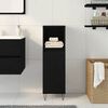 vidaXL Mobile da Bagno Rovere Nero 30 x 30 x 100 cm Legno multistrato