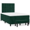 vidaXL Giroletto a Molle con Materasso Verde Scuro 120x200 cm Velluto