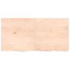 vidaXL Piano per Tavolo 120x60x(2-4)cm in Rovere Massello Non Trattato