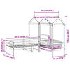 vidaXL Set Dormeuse e Panca con Tetto 90x200cm Legno Massello di Pino