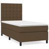 vidaXL Giroletto a Molle con Materasso Marrone Scuro 90x190cm Tessuto
