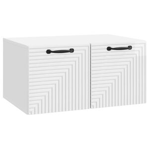 vidaXL Mobile Porta TV da Muro Bianco Lucido 59,5 x 41 x 30 cm