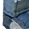 vidaXL Set Cuscini per Divani Pallet 2pz Blu Denim Patchwork