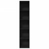 vidaXL Libreria Nera 40x30x189 cm in Legno Multistrato