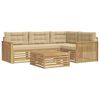 vidaXL Set di divani da esterno 5 pz Bianco e Beige Poliestere