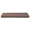 vidaXL Tappetini per scale 15 pz 65x21x4 cm Marrone Bordo rettangolare