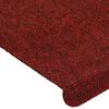 vidaXL Tappetini Autoadesivi per Scale 15 pz 65x24,5x3,5 cm Rosso
