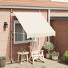 vidaXL Tenda da Sole Retrattile Manuale 200 cm Crema