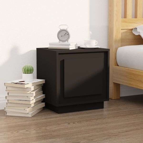 vidaXL Comodini 2 pz Neri 44x35x45 cm in Legno Multistrato
