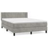 vidaXL Giroletto a Molle con Materasso Grigio Chiaro 140x200cm Velluto